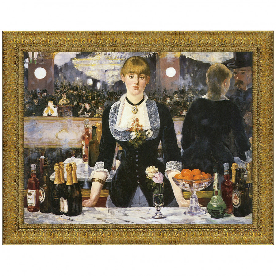Toscano - A Bar at the Folies-Bergere Framed Canvas Replica Painting