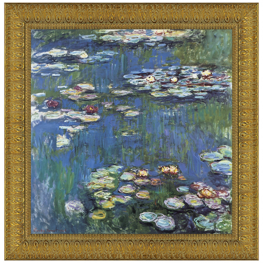 Toscano - Water lilies 1914 Framed Canvas Replica Painting