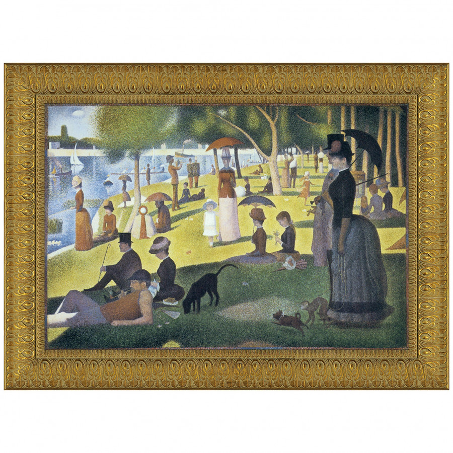 Toscano Sunday Afternoon on the Island Framed Canvas Replica Painting - Medium