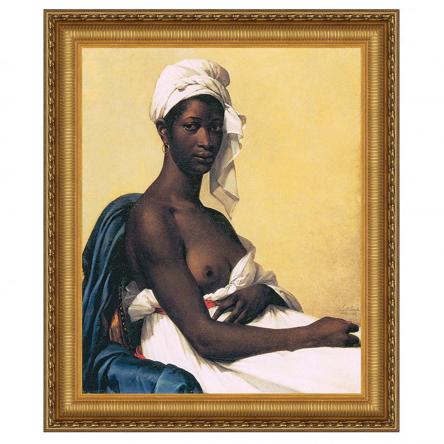 Toscano - Portrait dune Negresse Framed Canvas Replica Painting