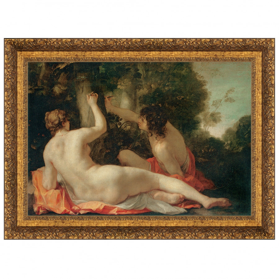 Toscano - Angelica and Medoro Framed Canvas Replica Painting