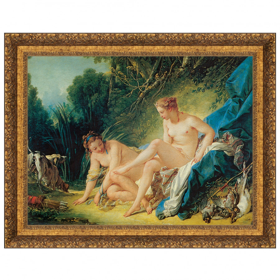 Toscano - Diana Leaving Her Bath Framed Canvas Replica Painting