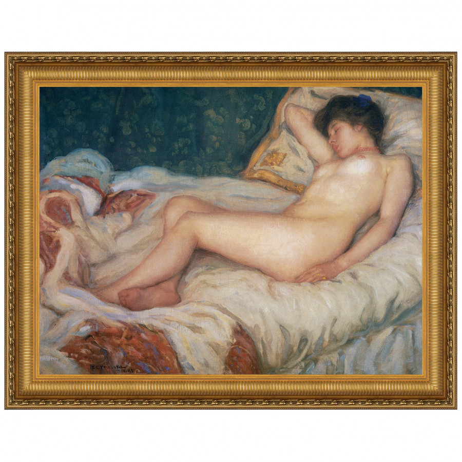 Toscano - Sleep Framed Canvas Replica Painting