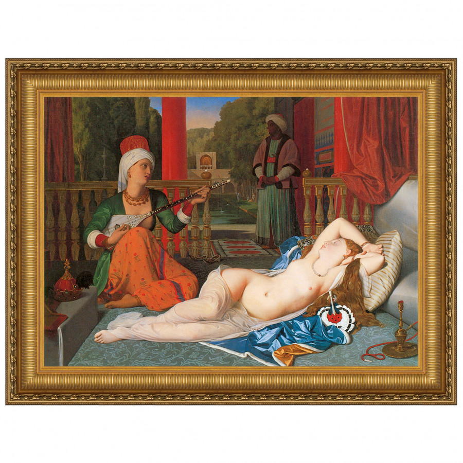 Toscano - Odalisque with Slave Framed Canvas Replica Painting