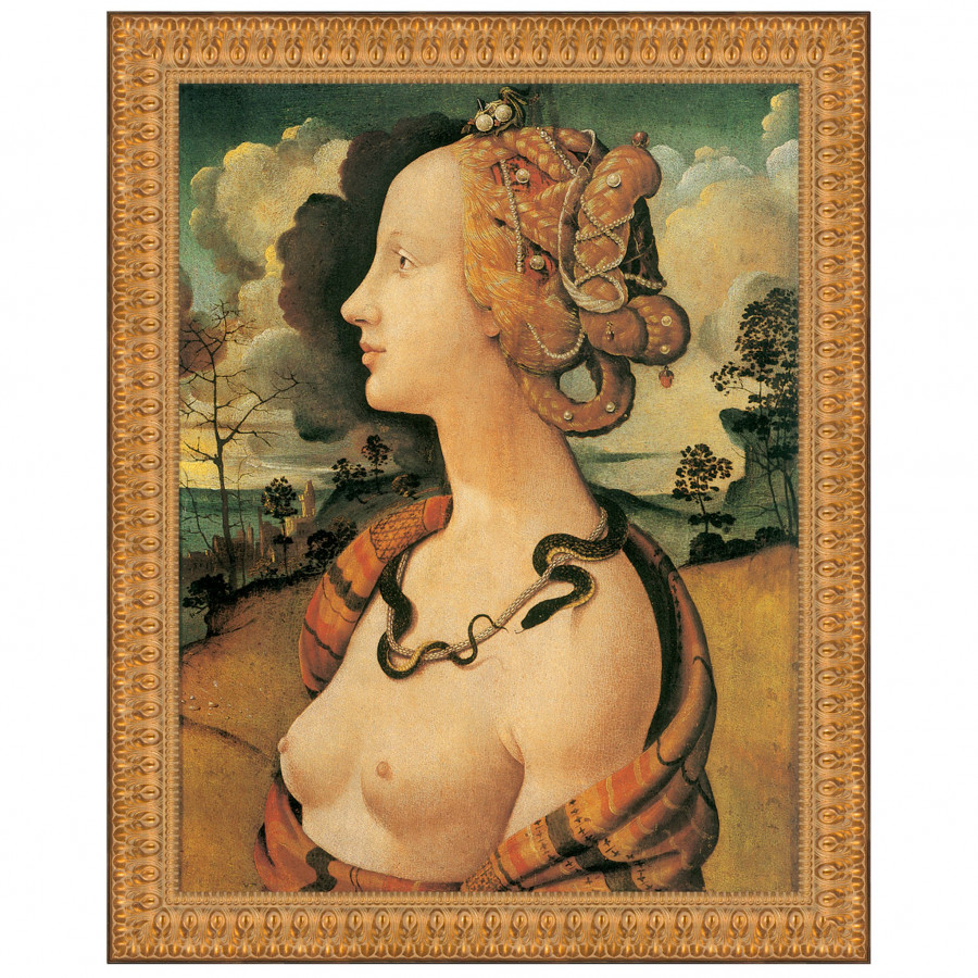 Toscano - Portrait of Simonetta Vespucci Framed Canvas Replica Painting