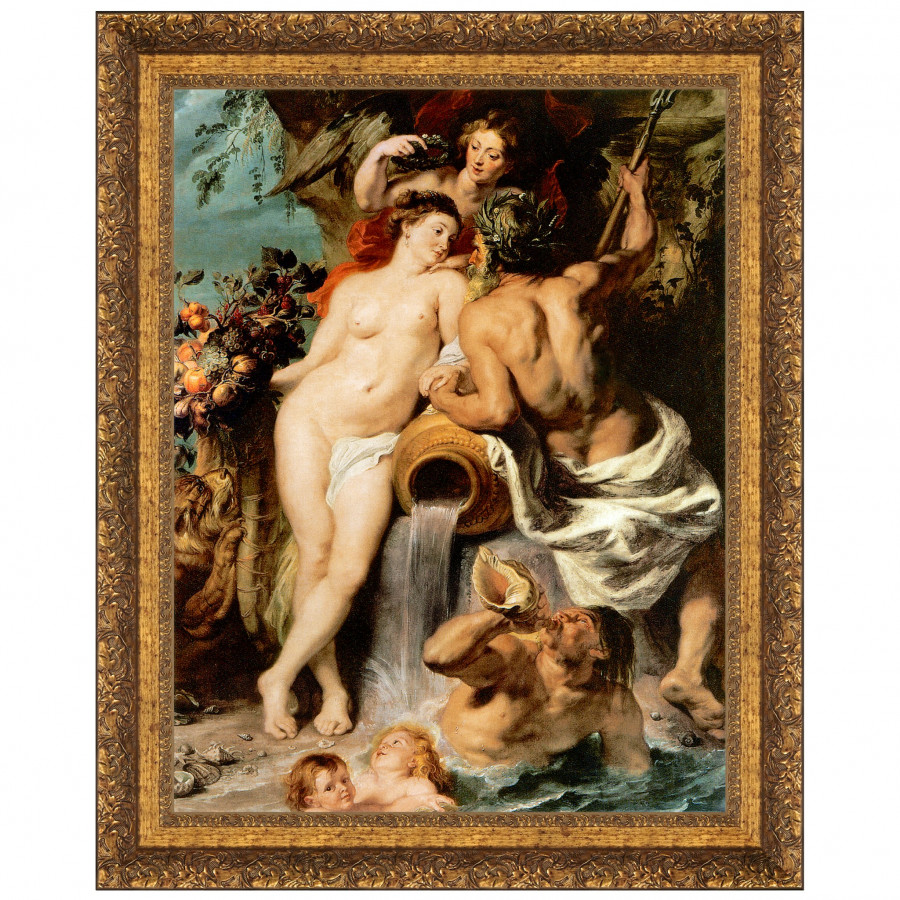 Toscano - The Union of Earth and Water Framed Canvas Replica Painting