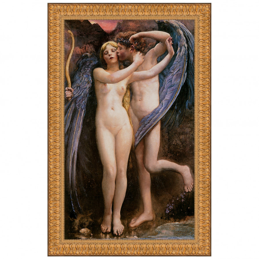 Toscano - Cupid and Psyche 1891 Framed Canvas Replica Painting