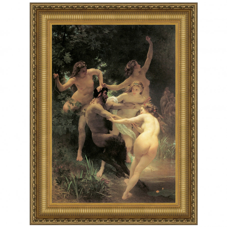 Toscano - Nymphs and Satyr Framed Canvas Replica Painting