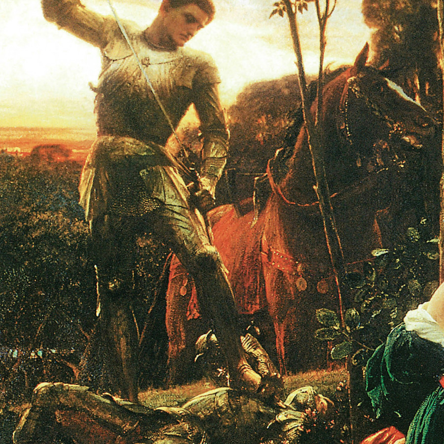 Toscano Chivalry Framed Canvas Replica Painting - Medium