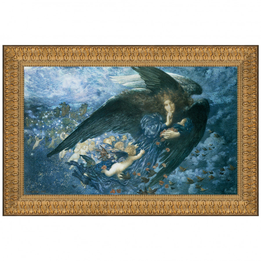 Toscano - Night with her Train of Stars Framed Canvas Replica Painting