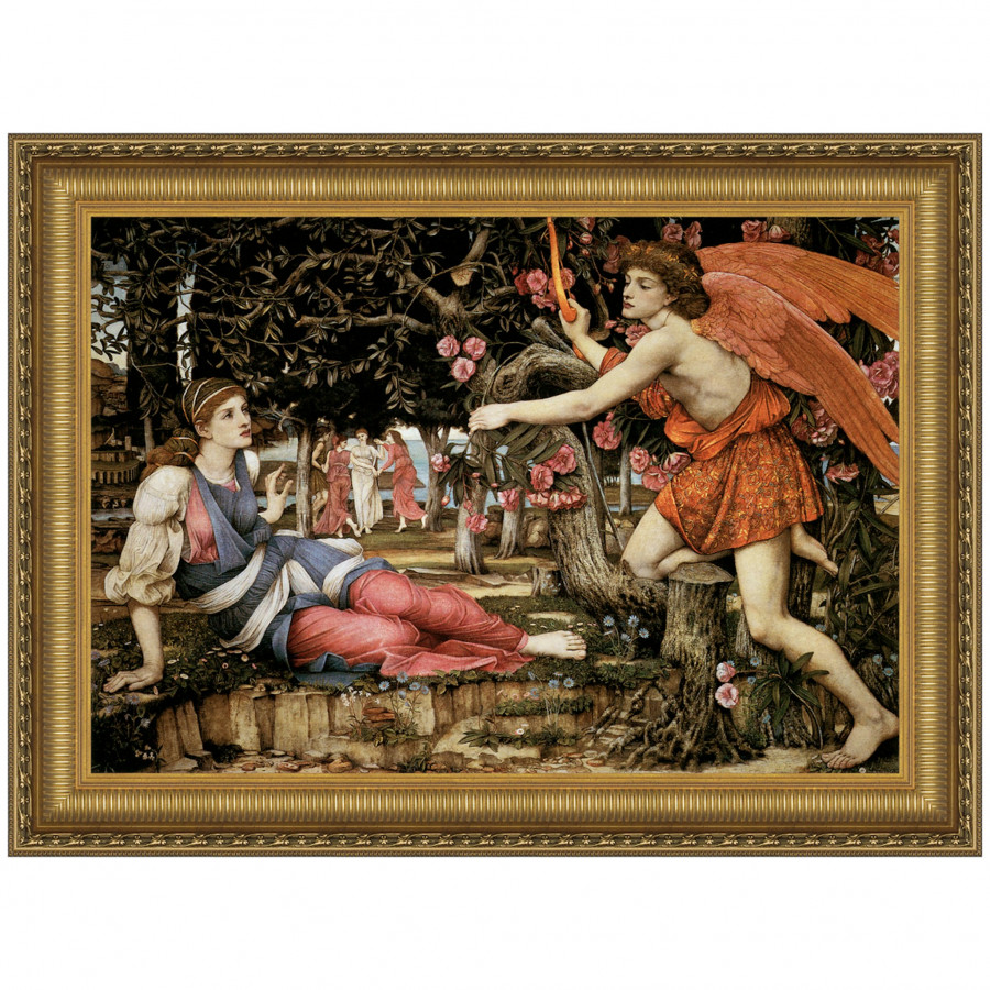Toscano Love and the Maiden Framed Canvas Replica Painting - Large