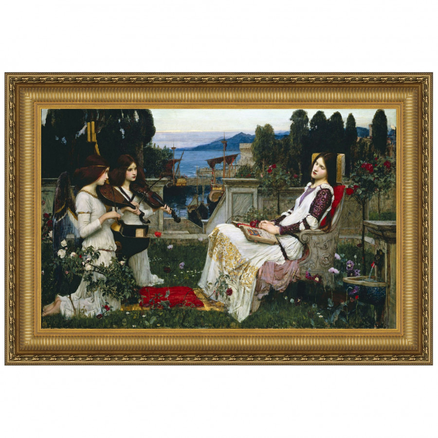 Toscano - Saint Cecilia Framed Canvas Replica Painting