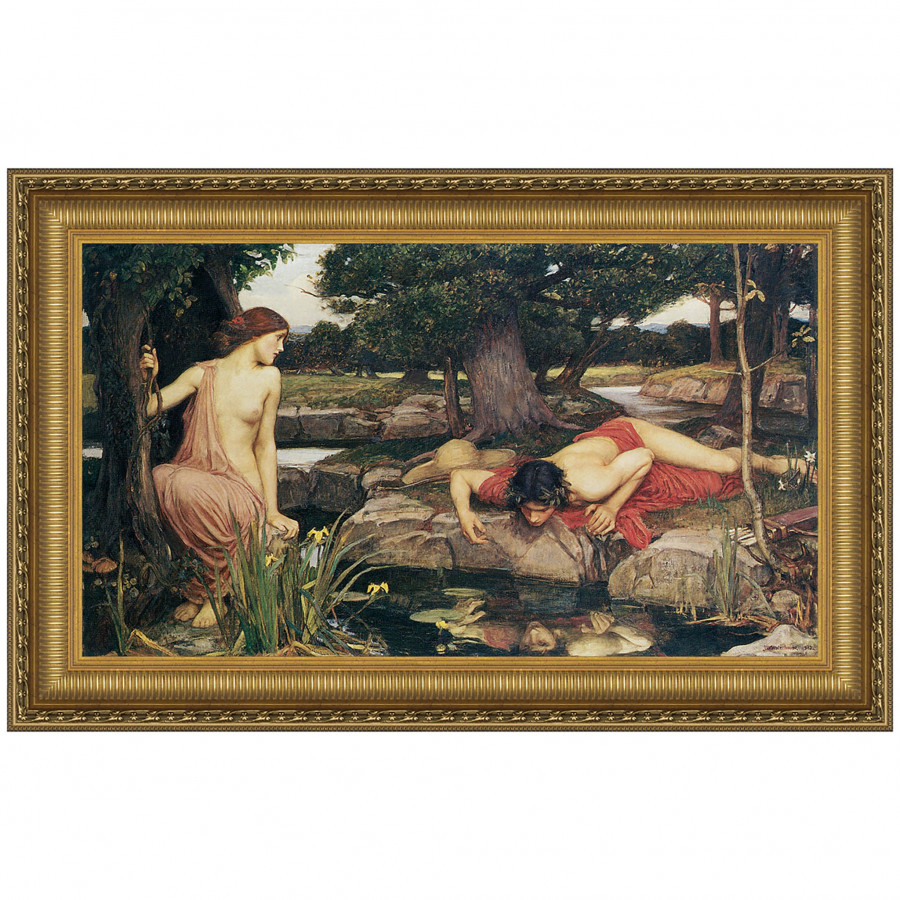 Toscano - Echo and Narcissus Framed Canvas Replica Painting