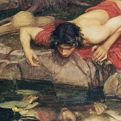 Toscano Echo and Narcissus Framed Canvas Replica Painting - Medium