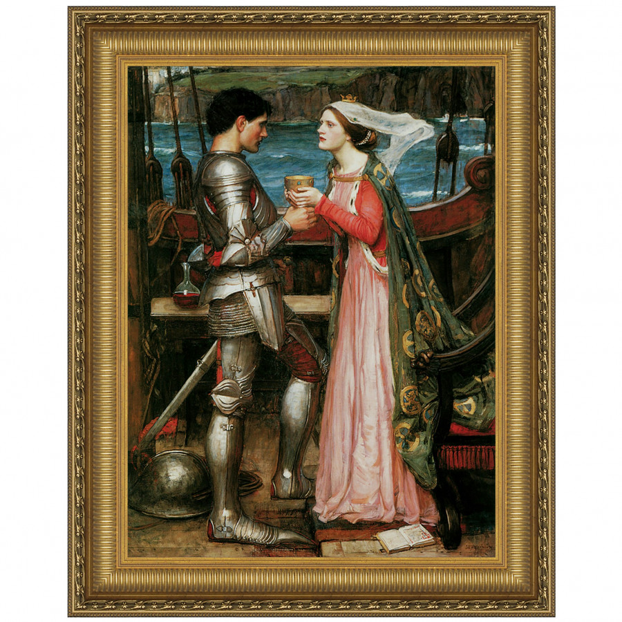 Toscano - Tristan and Isolde Sharing the Potion Framed Canvas Replica Painting