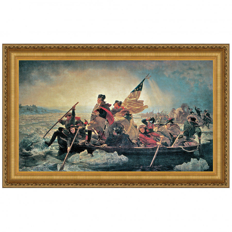 Toscano - Washington Crossing the Delaware Framed Canvas Replica Painting
