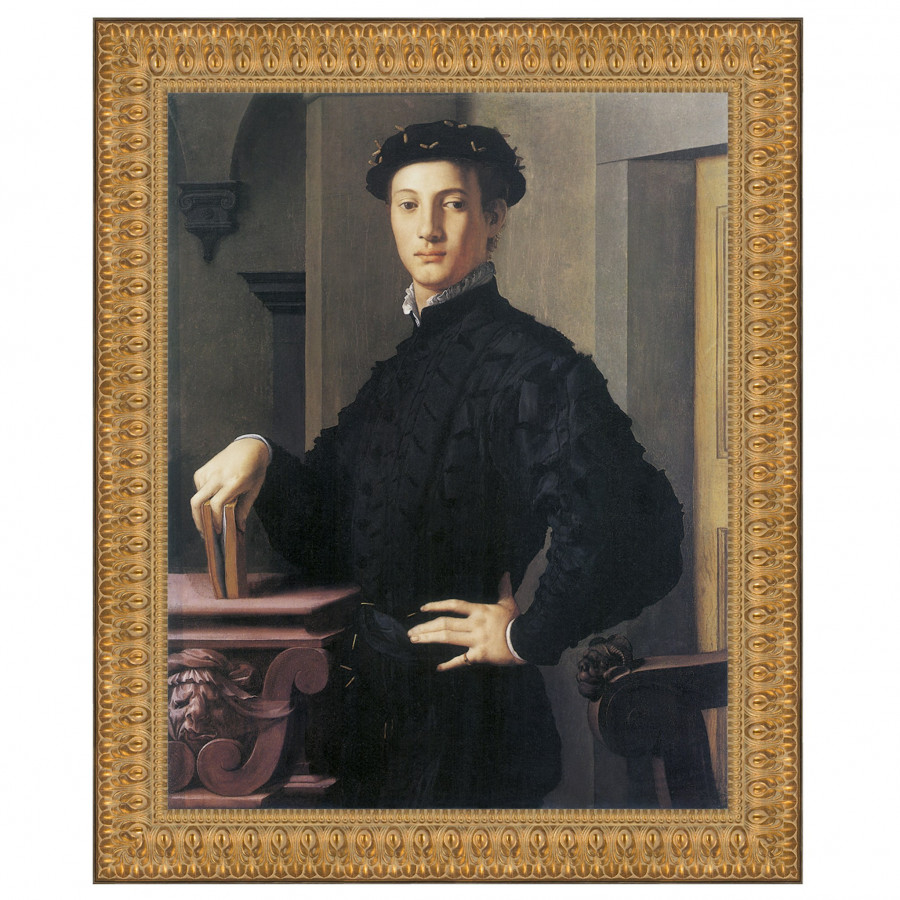 Toscano - Portrait of a Young Man Framed Canvas Replica Painting