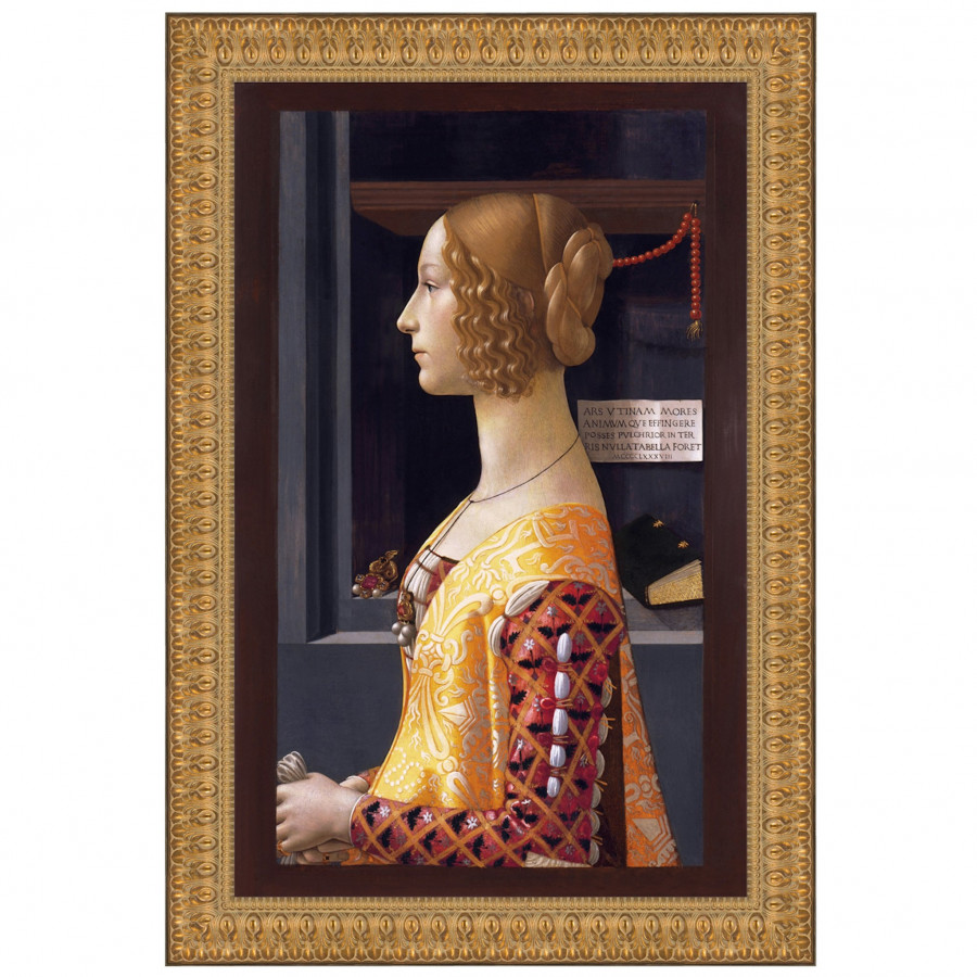 Toscano - Portrait of Giovanna Tornabuoni Framed Canvas Replica Painting