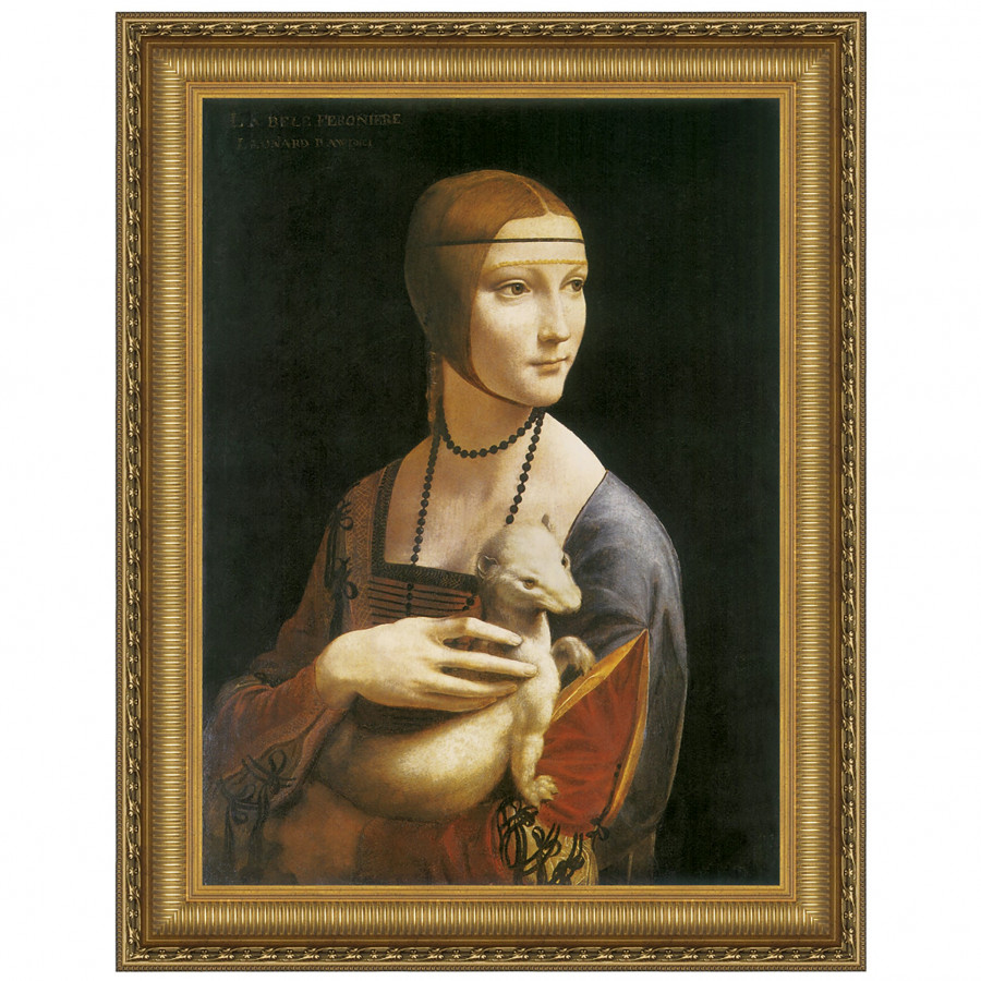 Toscano - Lady with an Ermine Framed Canvas Replica Painting