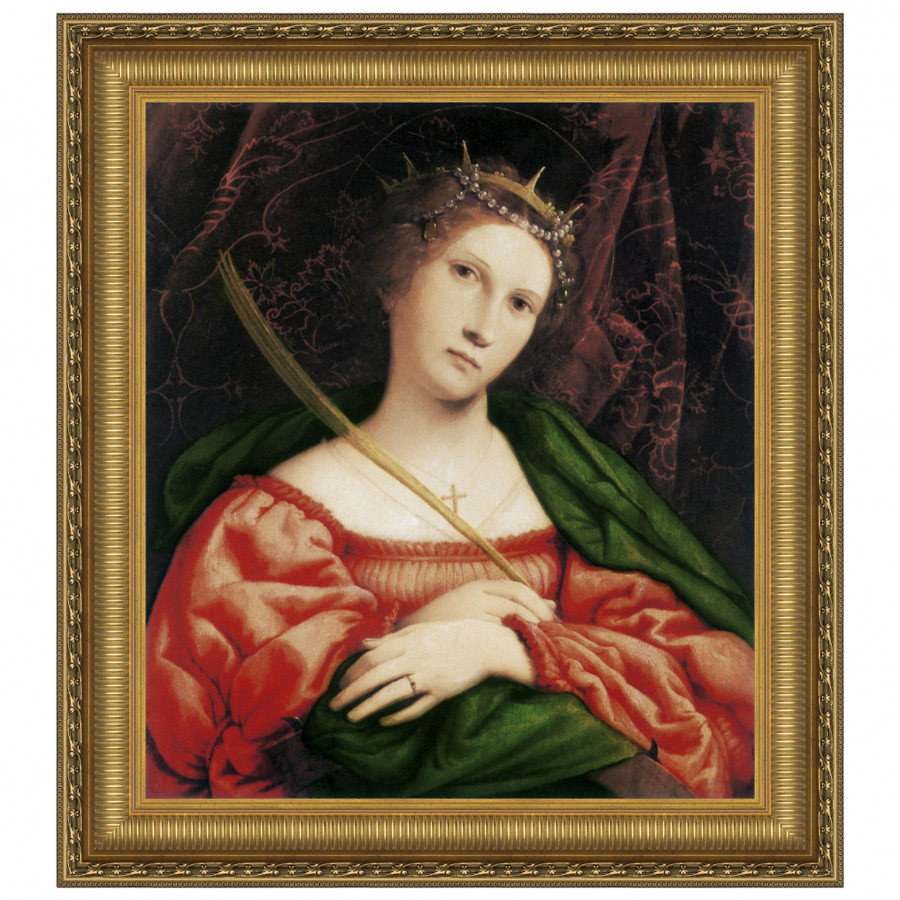 Toscano - Saint Catherine of Alexandria Framed Canvas Replica Painting