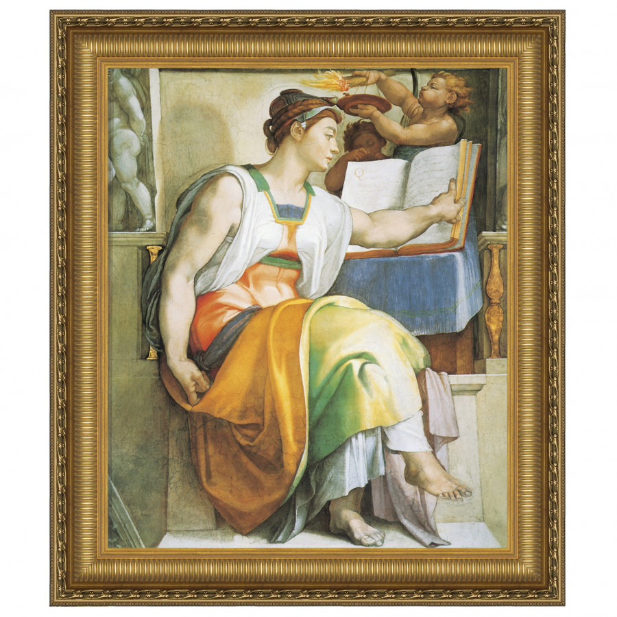 Toscano - The Erythraean Sibyl Framed Canvas Replica Painting