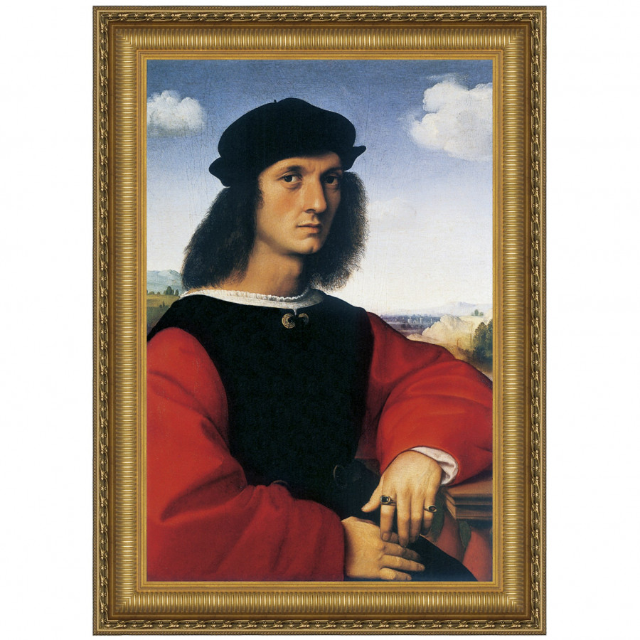 Toscano - Portrait of Agnolo Doni Framed Canvas Replica Painting