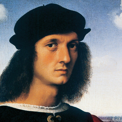 Toscano Portrait of Agnolo Doni Framed Canvas Replica Painting - Small