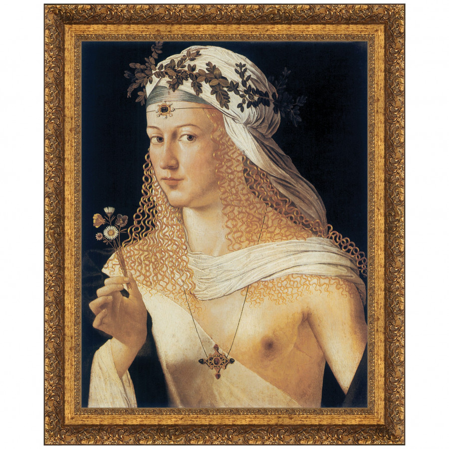 Toscano - Idealized Portrait of a Courtesan Framed Canvas Replica Painting