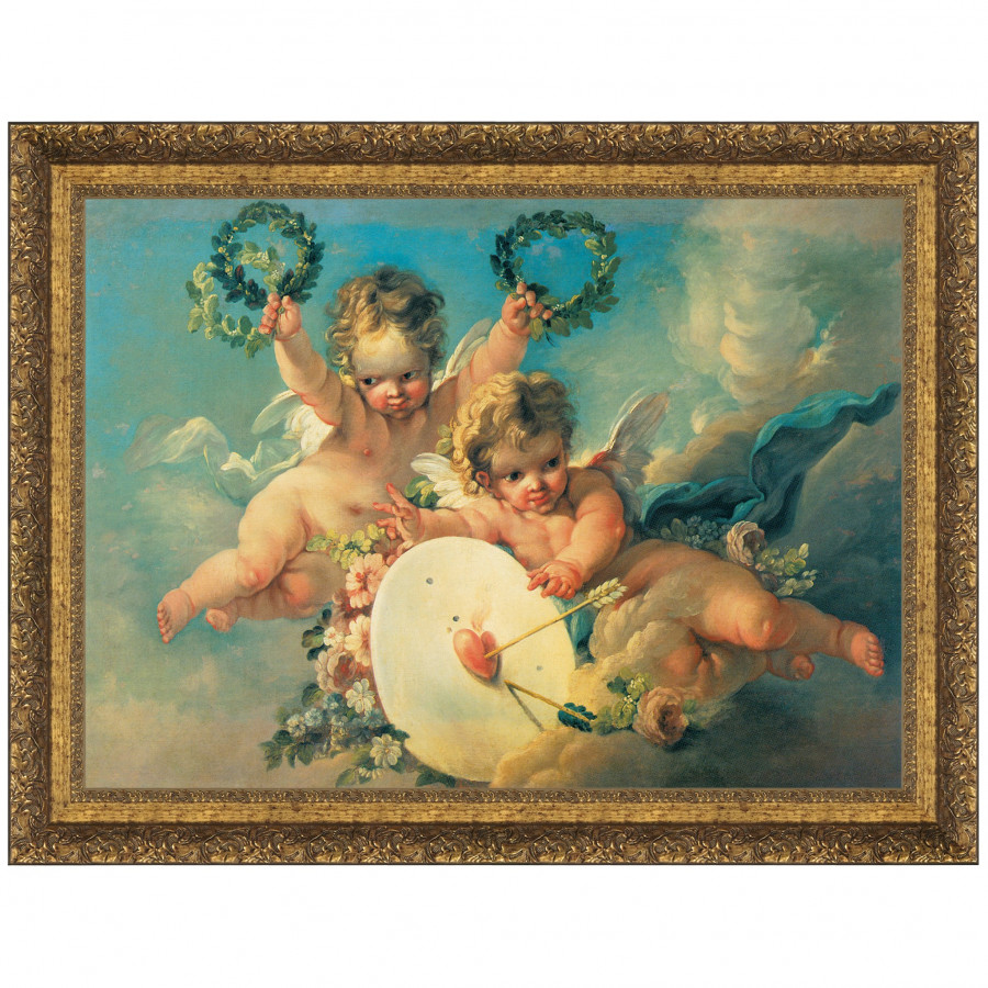 Toscano - La Cible d Amour Framed Canvas Replica Painting