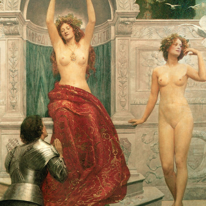 Toscano In the Venusberg Framed Canvas Replica Painting - Small