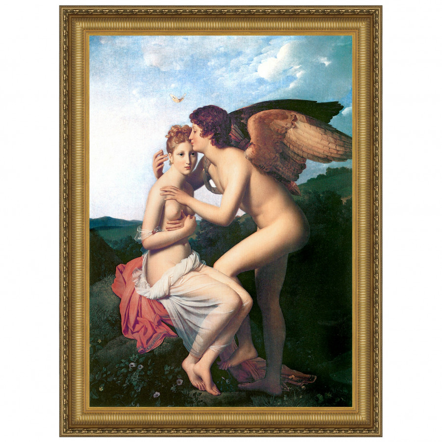 Toscano - Psyche and Cupid Framed Canvas Replica Painting