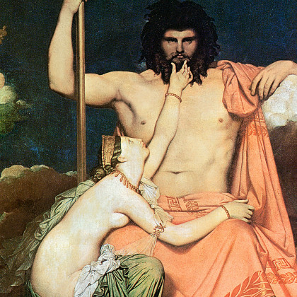 Toscano Jupiter and Thetis Framed Canvas Replica Painting - Grande