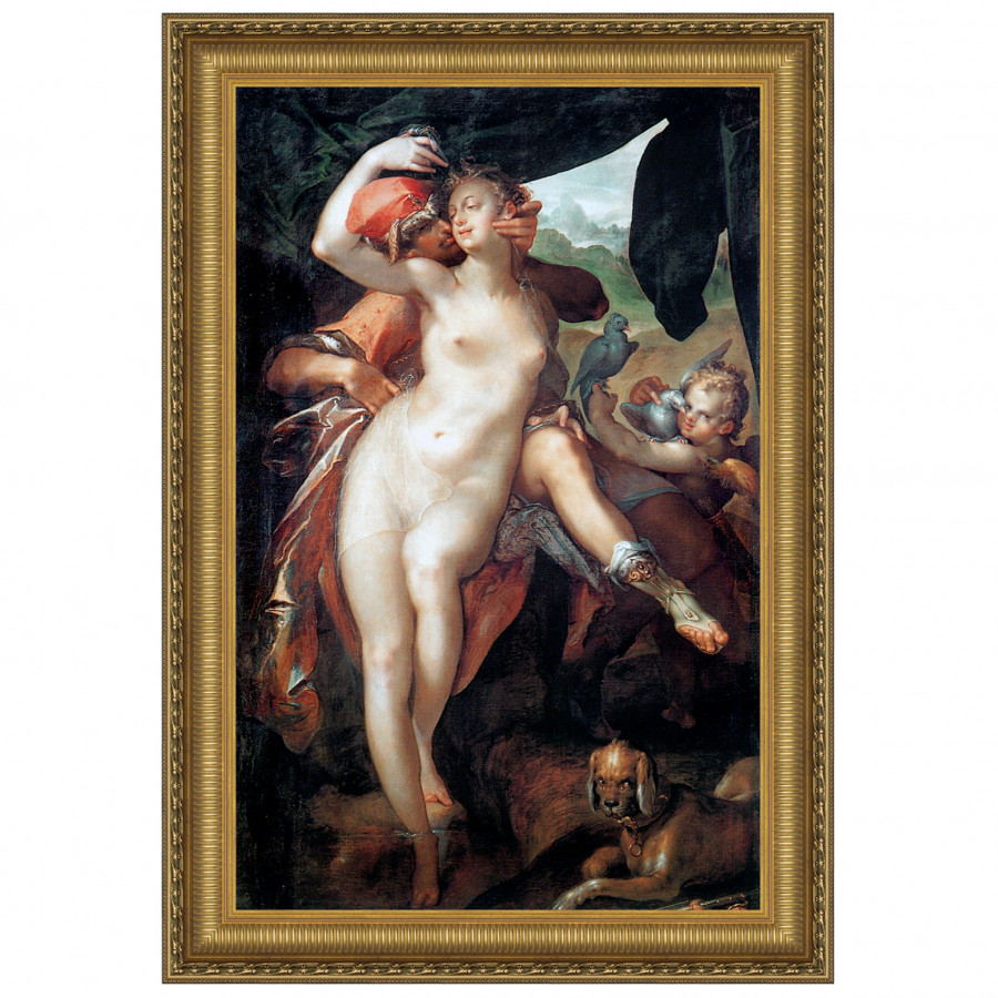 Toscano - Venus and Adonis Framed Canvas Replica Painting