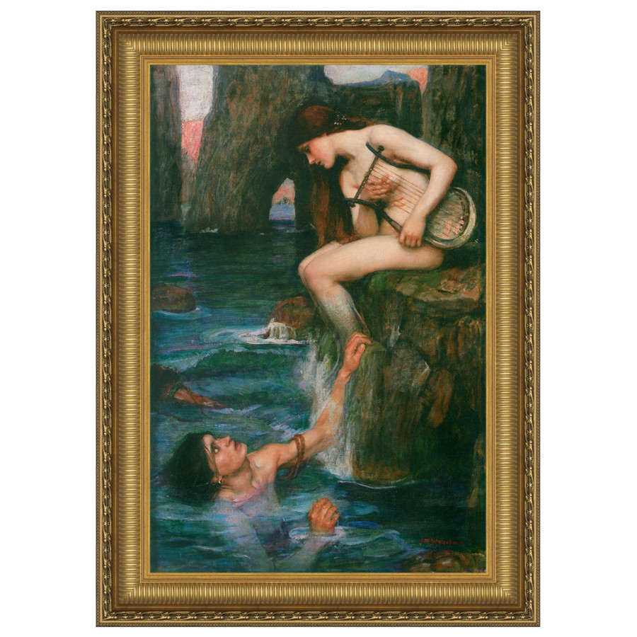Toscano - The Siren Framed Canvas Replica Painting