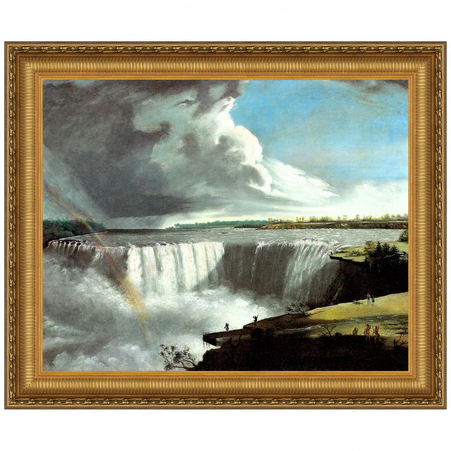 Toscano - Western Branch of Niagara Falls Framed Canvas Replica Painting