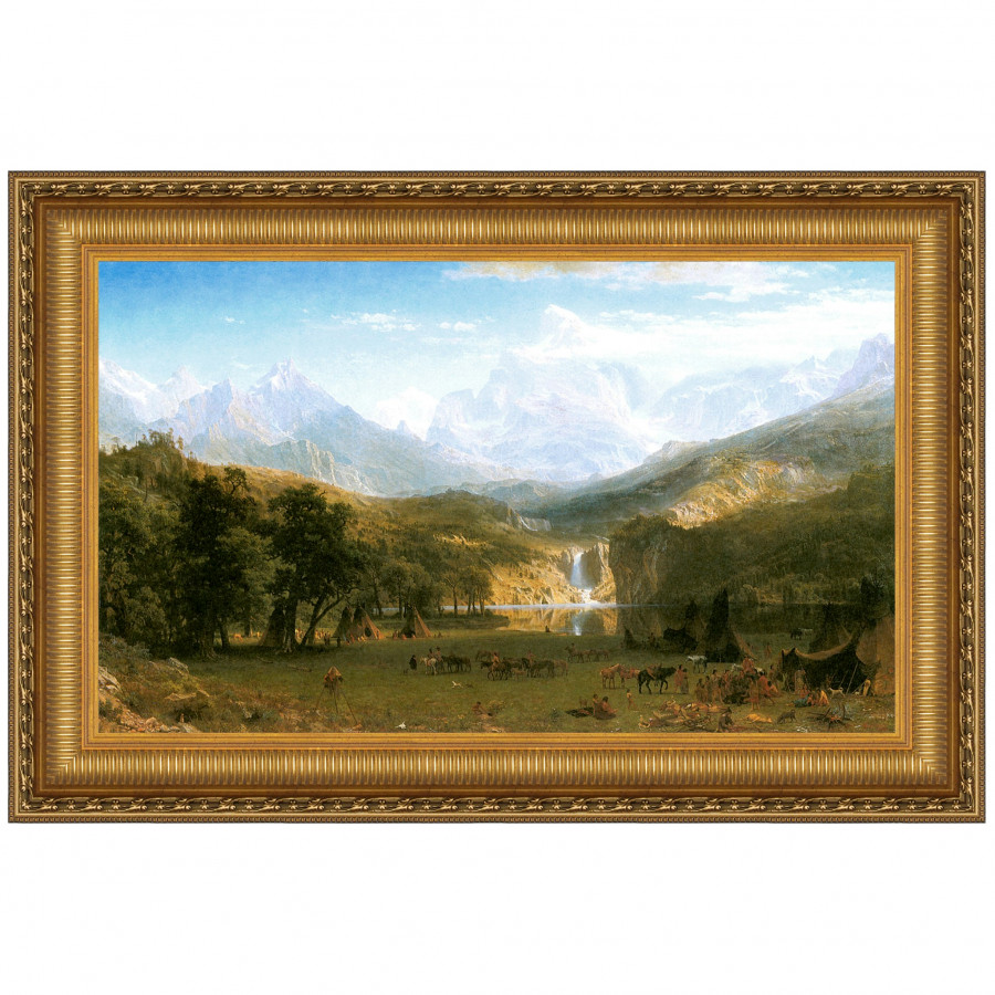 Toscano - Rocky Mountains Lander Peak Framed Canvas Replica Painting