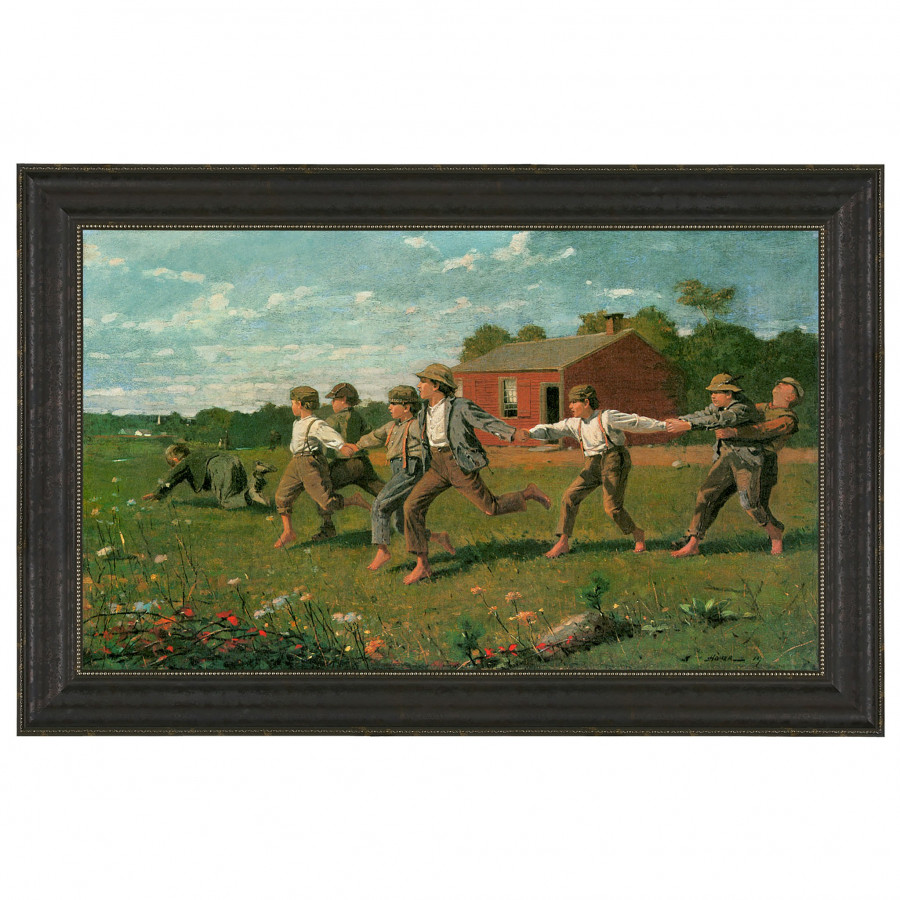 Toscano - Snap the Whip Framed Canvas Replica Painting