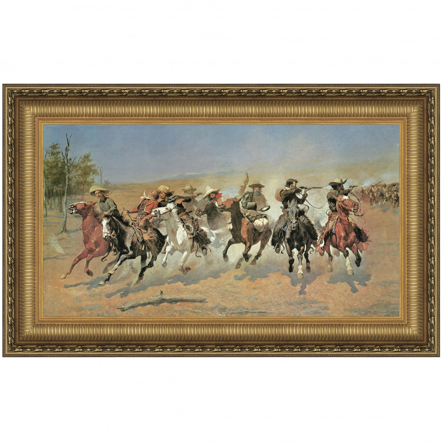 Toscano - A Dash for the Timber Framed Canvas Replica Painting