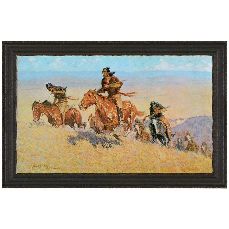 Toscano - Buffalo Runners Big Horn Basin Framed Canvas Replica Painting