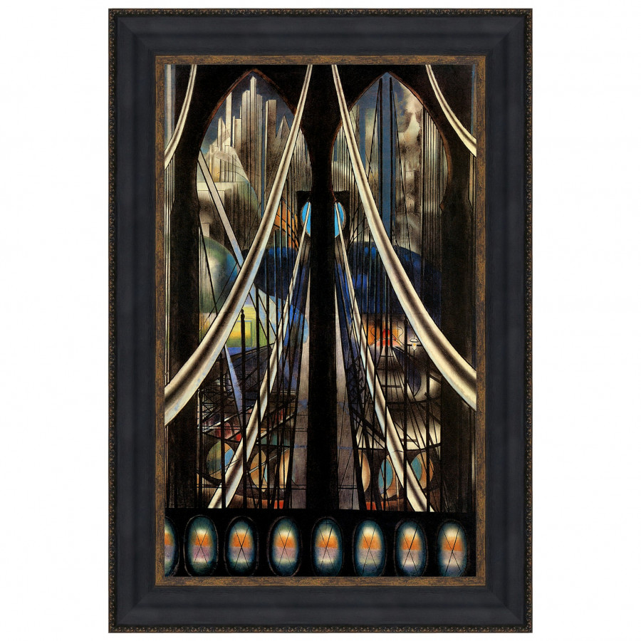 Toscano - The Brooklyn Bridge Framed Canvas Replica Painting