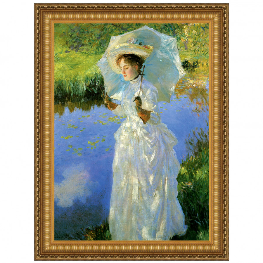 Toscano - Morning Walk Framed Canvas Replica Painting