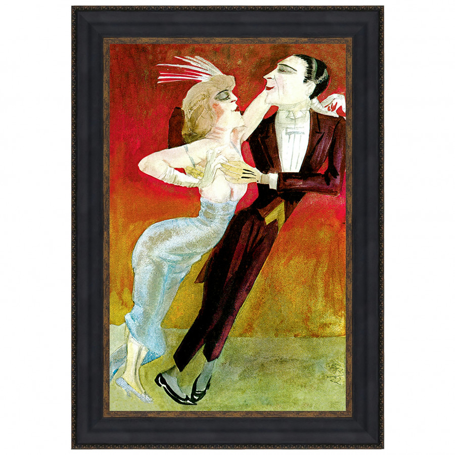 Toscano - Modern Couple Dancing Framed Canvas Replica Painting