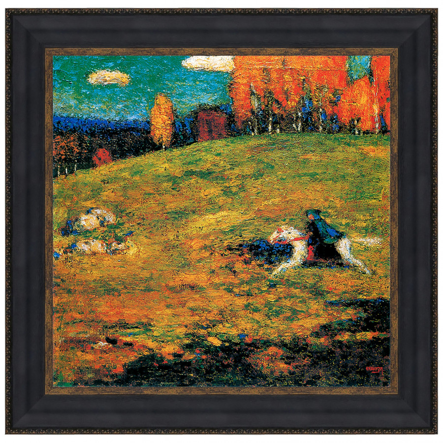 Toscano The Blue Horseman Framed Canvas Replica Painting - Medium