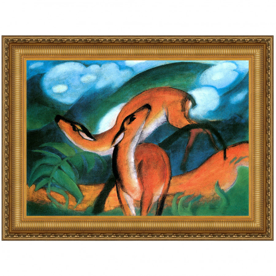 Toscano - Red Deer II Framed Canvas Replica Painting