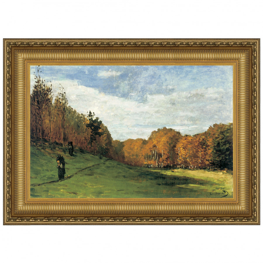 Toscano - Woodgatherers at the Forest Edge Framed Canvas Replica Painting