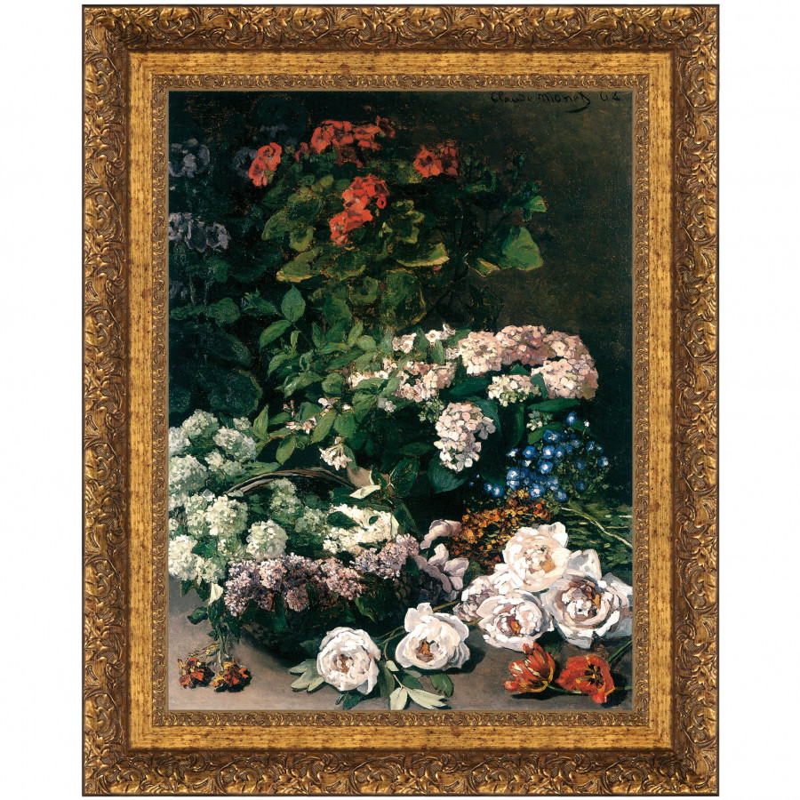 Toscano - Spring Flowers Framed Canvas Replica Painting