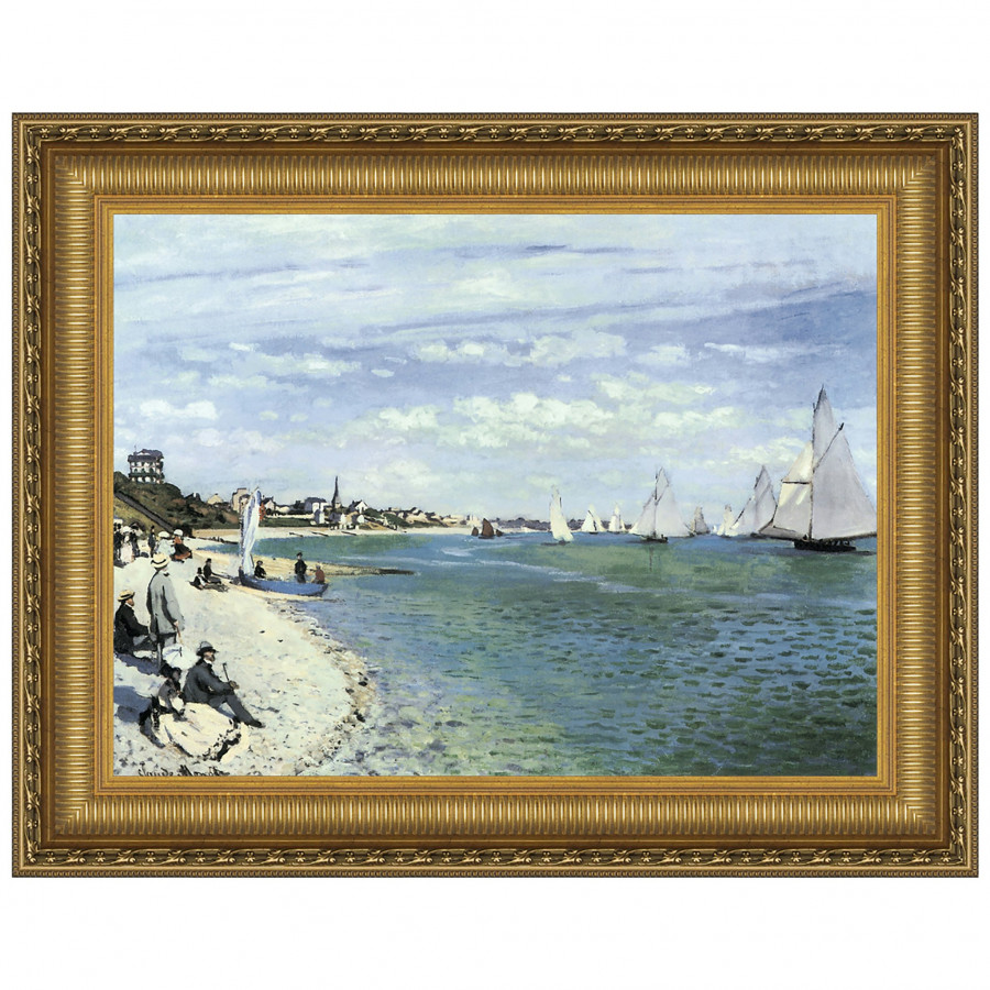 Toscano - Regatta at Sainte-Adresse Framed Canvas Replica Painting