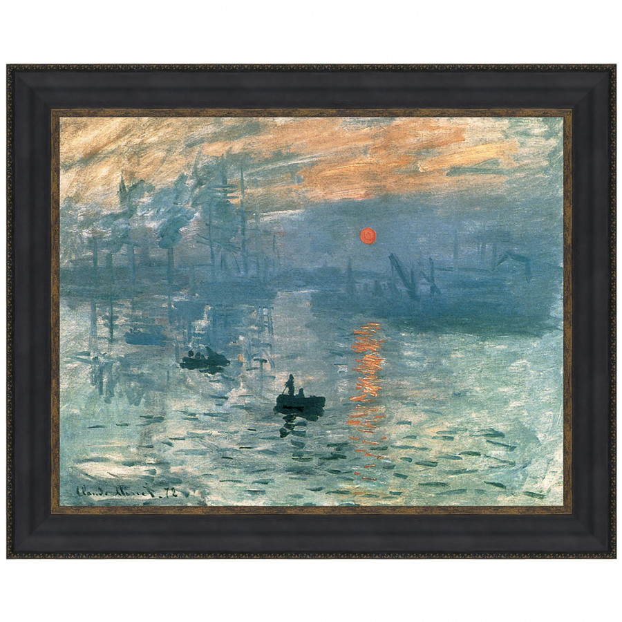 Toscano - Impression Sunrise Framed Canvas Replica Painting