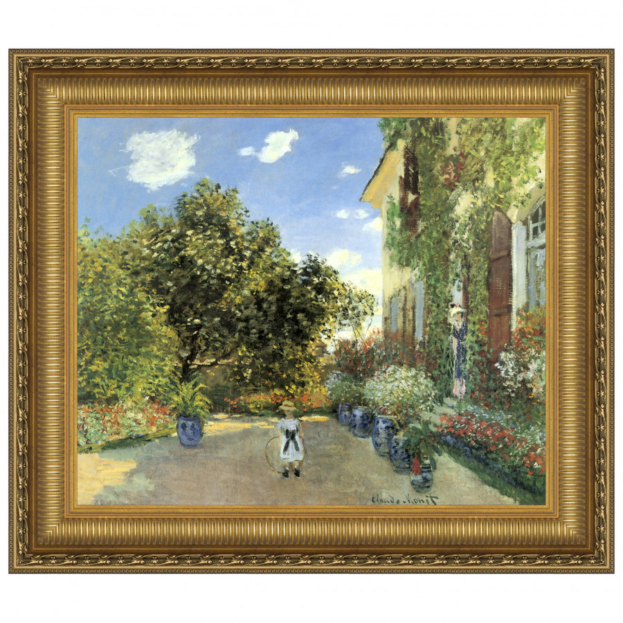 Toscano - Artist House at Argenteuil Framed Canvas Replica Painting