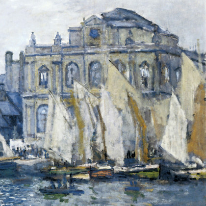 Toscano Museum at Le Havre Framed Canvas Replica Painting - Small